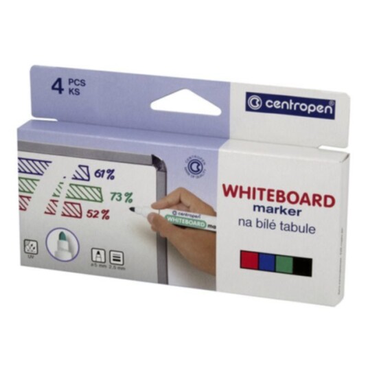 Whiteboard Merkepenn rund 4 farger Whiteboard Merkepenn rund 4 farger
