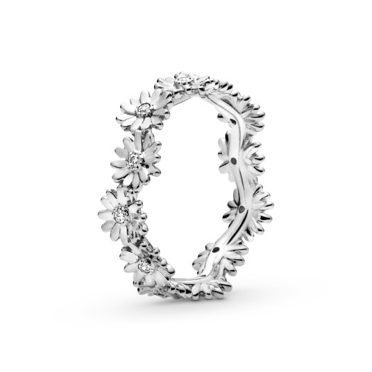 Pandora, Ring i 925 sølv med prestekrager, str 50