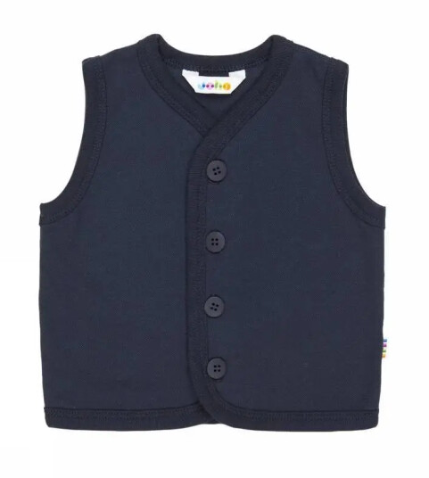 Mørkeblå dåpsvest i bomull | Joha | Baby | Navy | størrelse 50 | 95% Organisk bomull og 5% Lycra til