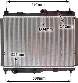 VAN WEZEL 18012722 Radiator motorkjøling