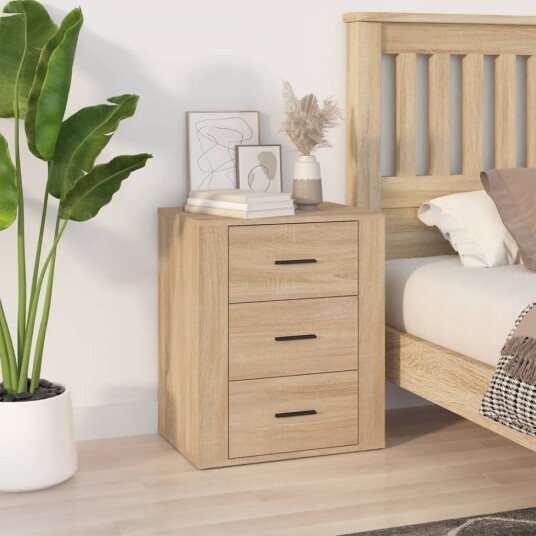 vidaXL Nattbord sonoma eik 50x36x60 cm konstruert tre
