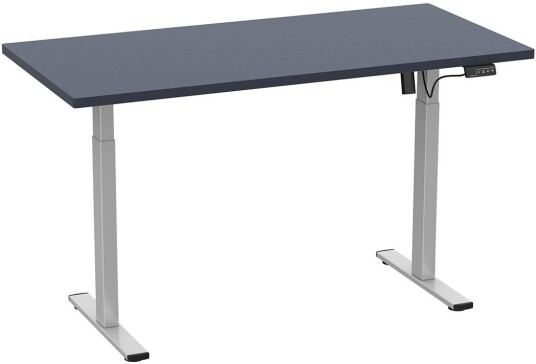 LonaE skrivebord elektrisk hev-senk-funksjon 160x80x71-120cm antracitt sølvfarget.
