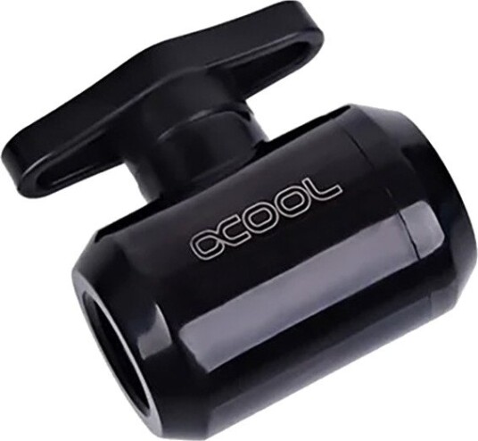 Alphacool 2-veis kuleventil G1/4" for vannkjølingssystem Sort
