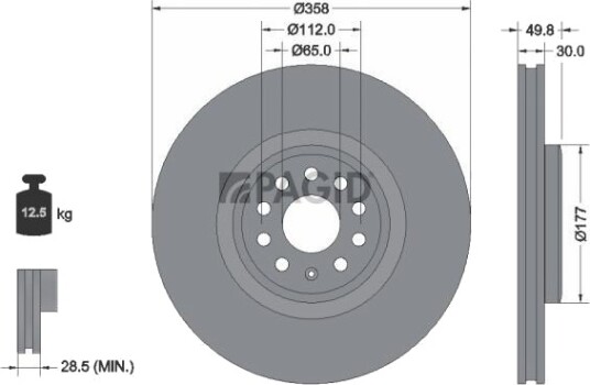 PAGID 56375NHC Bremseskive