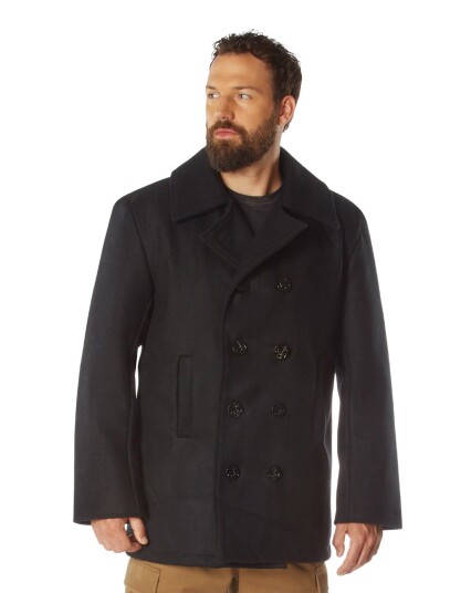 Rothco US Navy Type Pea Coat Skipperjakke Svart
