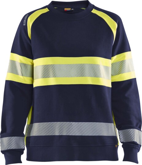 Blåkläder Genser 3409 Varsel, Marineblå/Gul 3XL