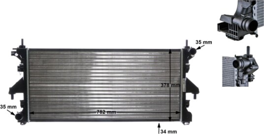 Radiator MAHLE ORIGINAL CR 886 000S Radiator MAHLE ORIGINAL CR 886 000S
