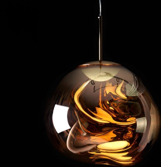 Pendellampe Tom Dixon Melt Mini dimmbar Gull / Messing Stue Plast Design 27 Gull / Messing