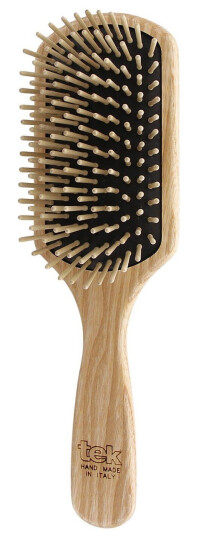 Tek Large Paddle Brush With Short Wooden Pins