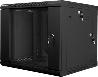 Lanberg Rack Skap Veggmonterbar Svart Ral 9004 9U 19"