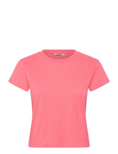 Monki Regular Fit Mini T Shirt Pink XXS Monki Regular Fit Mini T Shirt Pink XXS