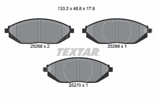 Bremseklosser TEXTAR 2526801