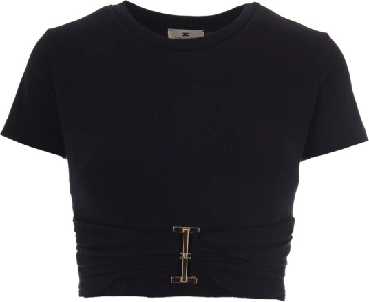 Elisabetta Franchi Dame Topper Svart S,