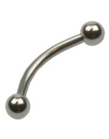 Utgått Dual Ball Øyenbrynspiercing Strl 1 x 6 mm med 2.5 mm kule