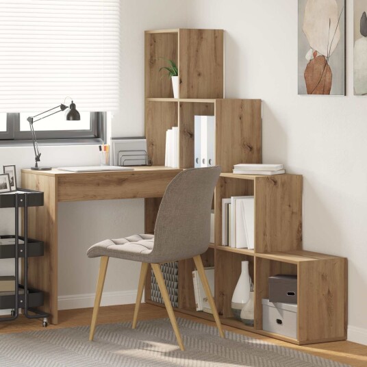 Hjørneskrivebord med hylle artisan eik 101,5 x 149,5 x 149,5 cm Hjørneskrivebord med hylle artisan eik 101,5 x 149,5 x 149,5 cm