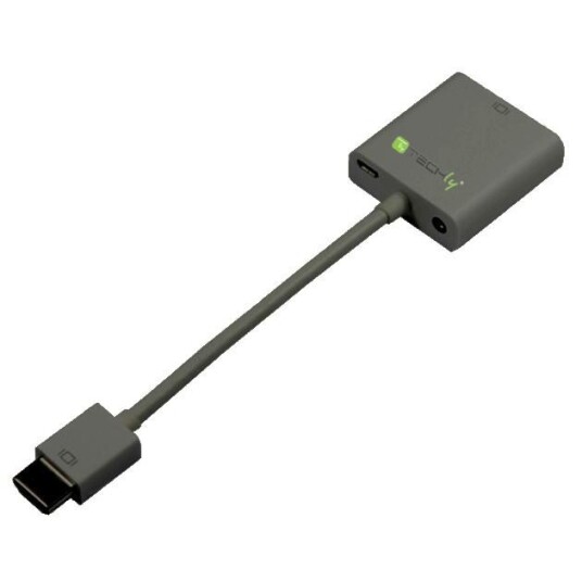 TECHLY HDMI til VGA Konverter med 3.5mm Audio og Micro USB - 0,15 m, 1080p