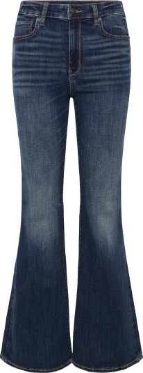 American Eagle Super High Rise Flare Jeans   Blue   0 REGULAR