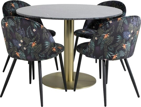 Venture Home Spisegruppe Venture Home Estelle med 4 Valentina Stoler Polyester GR20456