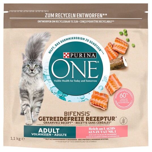 Purina One Grain Free Adult Laks 1.1 kg