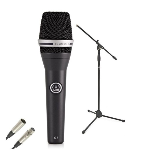 AKG C5 Profesjonell Vokal Kondensatormikrofon med Stativ og Kabel AKG C5 Profesjonell Vokal Kondensatormikrofon med Stativ og Kabel
