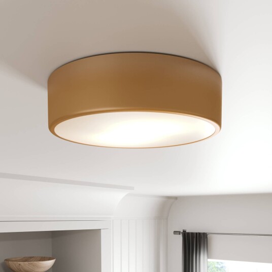 TEMAR LIGHTING Cleo taklampe Ø 30 cm IP20 gullfarget metall E27