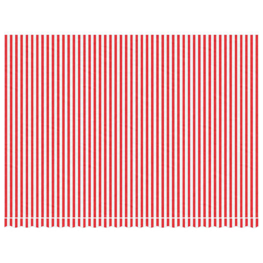  Erstatningsduk for markise rød og hvit stripe 5x3,5 m 367721