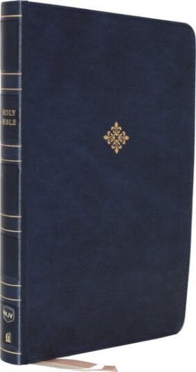 NKJV Holy Bible, Super Giant Print Reference Bible, Blue Leathersoft, 43,000 Cross references, Red L