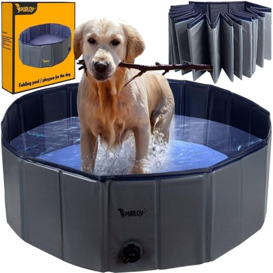 Northix Sammenleggbar Hundebasseng 100 x 30 cm – Slitesterkt PVC