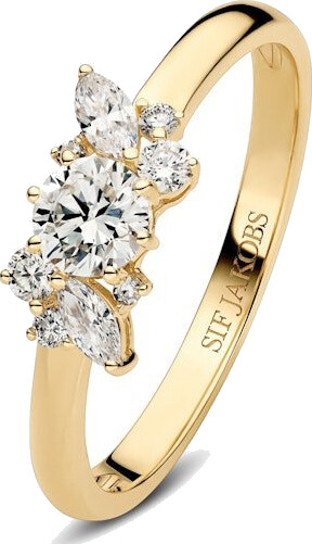 Sif Jakobs Diamond Lovere Ring 0.57 ct Gull 54 Eurosize