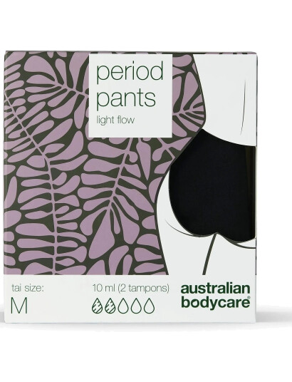 Australian Bodycare Period Pants Midi Light Flow - Black - M Australian Bodycare Period Pants Midi Light Flow - Black - M