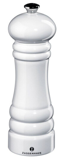 Zassenhaus Berlin pepperkvern blank hvit 18 cm