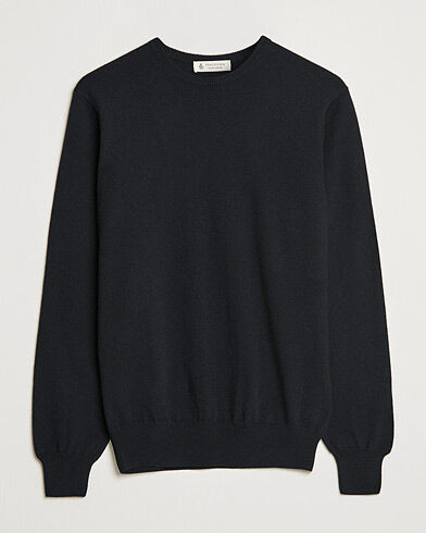 Piacenza Cashmere Cashmere Crew Neck Sweater Black Piacenza Cashmere Cashmere Crew Neck Sweater Black