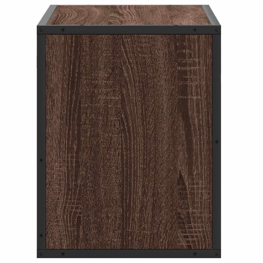 TV-benk brun eik 60x31x39,5 cm konstruert tre og metall 8721102839771