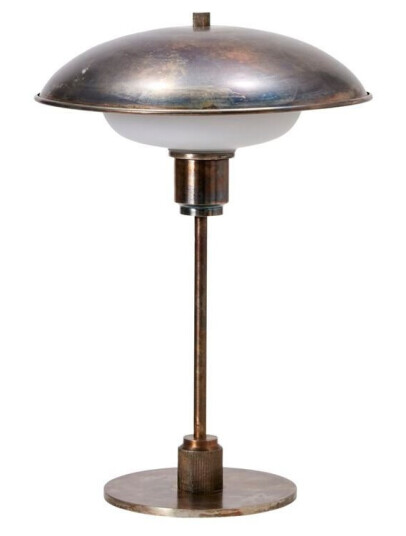Boston bordlampe 42 cm, antikk brun