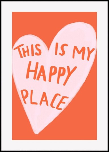 Happy Heart Message Plakat Plakat / 70x100cm Happy Heart Message Plakat Plakat / 70x100cm