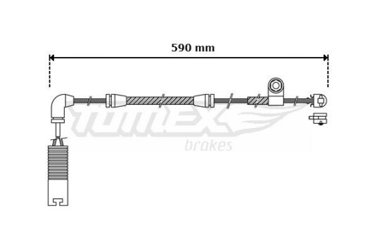 Slitasjevarsler bremseklosser TOMEX Brakes TX 30 37 Slitasjevarsler bremseklosser TOMEX Brakes TX 30 37