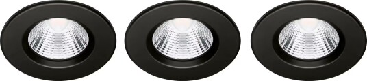 Philips Dive Ceiling spotlys 5,5W 3-pakning (sort) Philips Dive Ceiling spotlys 5,5W 3-pakning (sort)