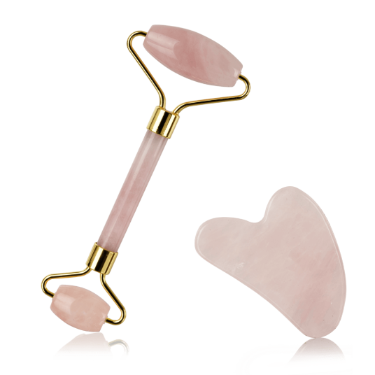 Gua Sha Sett m. Ansiktsruller