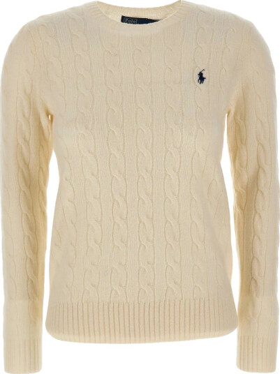 Ralph Lauren Polo Dame Strikkevarer Hvit M Ralph Lauren Polo Dame Strikkevarer Hvit M