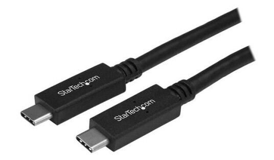 StarTech USB-C Kabel 2m med 3A Strømlevering - USB 3.0 - Svart