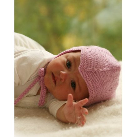 Fairy Rose by DROPS Design Strikket lue Strikkeoppskrift str 1 mdr 4 år