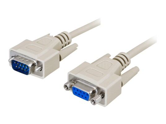 Deltaco 2m Seriell Kabel DB9 Hunn-Hunn Grå Deltaco 2m Seriell Kabel DB9 Hunn-Hunn Grå