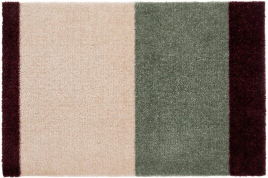 tica copenhagen Stripes dørmatte horisontal Green ivory bordeaux 40x60 cm