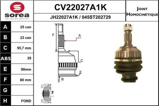 Drivledd EAI CV22027A1K