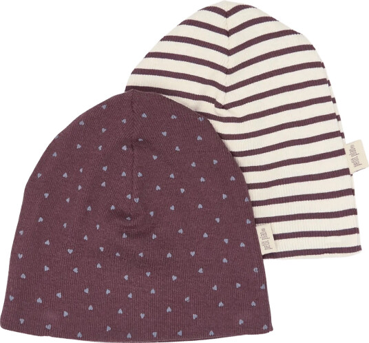 Petit Piao Ppsky Beanie 2 Pack Burgundy 68/80 Petit Piao Ppsky Beanie 2 Pack Burgundy 68/80