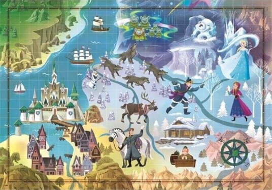 Clementoni Puzzle Maps Frozen 1000 pieces 2D Puslespill
