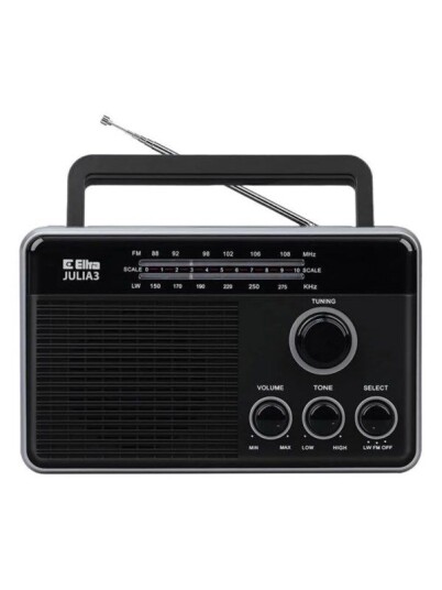 Eltra Julia 3 Bærbar FM Radio Svart Eltra Julia 3 Bærbar FM Radio Svart
