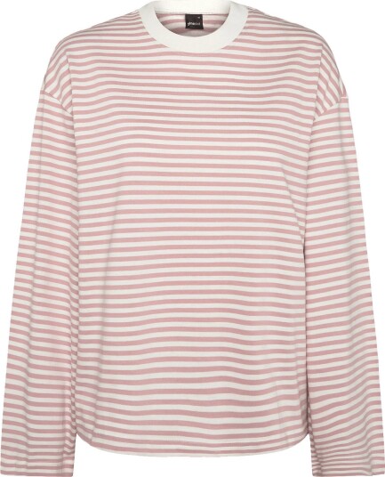 Gina Tricot Stripe Long Sleeve Tee - PALE MAUVE - XS