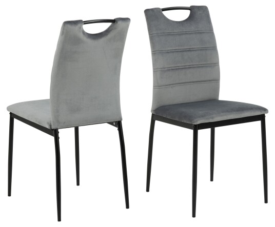 Nordform Dia spisestuestoler velour grå. 1687602-02-0 1687602-03-0 Nordform Dia spisestuestoler velour grå. 1687602-02-0 1687602-03-0