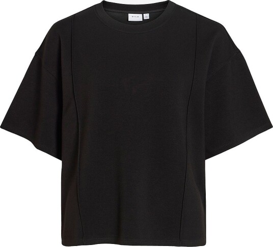 Vila Collegegenser Vitelana O Neck 2/4 Sweat T Shirt/P Svart